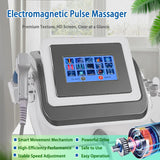 Professional Pneumatic Massage Gun - 0.5-8 Bar Adjustable Shockwave Therapy Device for Muscle Pain Relief, Includes 5 Interchangeable Heads & 2m Handle Cord for Deep Tissue Massage (Premium Blue)