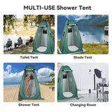 FIRINER Pop Up Camping Shower Tent, Portable Dressing Changing Tent Outdoor with Carry Bag for Beach & Hiking, 75” x 48”x 48”
