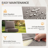 Outdoor Furniture Cushions, 6 inch Thick Seat Cushions for Outdoor Furniture, Waterproof 22x24 Patio Couch Cushions, Replacement Chair/Sofa Cushion, Include 4 Back & 4 Seat Cushion, Thick/Gray