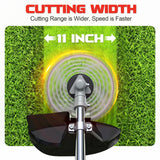 Cordless 2-in-1 Tiller Cultivator & Weed Wacker Compatible with Milwaukee 18V Battery (Tool Only), Ecarke Brushless Electric Garden Tiller Weed Eater, 9" Tilling Width 9.4" Depth for Soil Cultivation