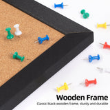 Board2by Extra Large Cork Bulletin Board 60" X 48", Black Wood Framed 5'x4' Corkboard for Wall, Wall Mounted Notice Pin Board with 18 Push Pins for School, Home & Office