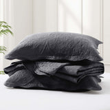 MOONLIGHT20015 10 Pack Queen Quilt Bedding Set (90" x 96") - Bulk Wholesale for Hotels, Guest Bedroom & Airbnbs - Lightweight Microfiber Reversible Floral Embossed Quilts Bedspreads (Charcoal)