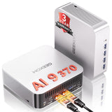 GEEKOM A9 Max AI Boost Mini PC,AMD Ryzen AI9 HX370(80Tops)32GB DDR5+1TB SSD