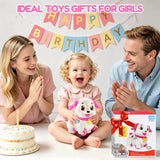 LUDILO Musical Puppy Toys for 1 Year Old Girl Gifts, Learning Educational Crawling Infant Baby Toy 6-12-18 Months, Pull Along Baby Toddler Girl Toys Gifts for 1 2 3 Year Old Girls 1st Birthday Present