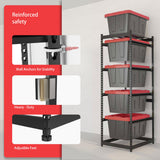 27 Gallon Storage Bin Rack Organizer, Heavy-Duty Tote Storage Rack, 5-Tier Standing Storage Bin Shelves, 250 lb Capacity, Maximize Space for Garage, Warehouse, Utility, 2 Pack (Totes Not Included)