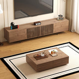 NessCarsti Mid-Century Modern TV Stand and Expandable Coffee Table Set