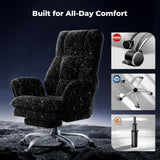 Big and Tall Office Chair, Flip Armrests for Pets & Cross Legged Sitting