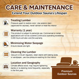 4 Person Outdoor Vertical Barrel Sauna, Cedar Wood Traditional Sauna