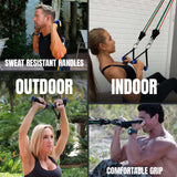 Bodylastics Pro Series Resistance Band Set-Resistance Bands, Handles, Ankle Straps, Door Anchor, Carry Bag Heavy-Duty Exercise Bands and Snap Reduction Tech (3-1120 Lbs Set Assorted)