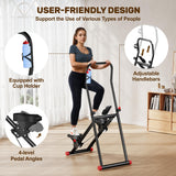 Stair Stepper for Home Gym Exercise, Compact Folding Cardio Exercise Climber for Full-Body Workout, Folding Vertical Climber Machine, Extended Step Range (Black)