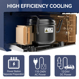 Car Refrigerator Portable 12V Fridge 32 Quart 12 Volt Freezer Compressor Cooler 12V/24V DC 110～240 V AC for Truck Van RV Camper SUV and Home Use
