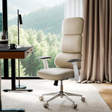 EUREKA ERGONOMIC Remi High Back Office Chair, PU Leather Office Chair with Wheels, Leather Desk Chair, Executive Office Chair Comfy for Home & Office, Off-White