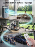 Uthfy 4000CFM Swamp Cooler for Large Room, 41” Evaporative Air Cooler with 13.5Gal Detachable Water Tank, 12H Timer, Ambient Light, 120° Oscillation, Indoor & Outdoor Air Conditioner for Patio, Garage
