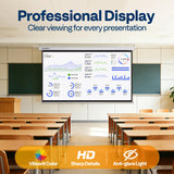 VIVOHOME 100 Inch 16:9 Pull Down Projector Screen, HD 4K Retractable Movie Screen for Indoor Home Theater and Office, Manual Projection Screen with Auto Locking (87W x 49H Inch Display Area)