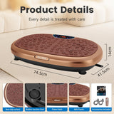 EILISON FitMaxx 3D XL Vibration Plate Exercise Machine - Whole Body Workout Vibration Platform w/Loop Bands - Lymphatic Drainage Machine for Weight Loss, Shaping, Recovery (Fitmaxx Brown, 818)