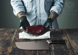 Dalstrong Meat Cleaver Knife-9"- Gladiator Series-'The Ravager'-Heavy Duty Butcher Kitchen Knife Gift-Forged High Carbon German Steel-BBQ, Meat Knife-w/Sheath-NSF Certified