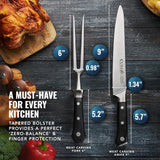 Cutluxe Turkey Carving Knife Set – Carving Fork & Knife for Meat, BBQ, Brisket – Razor Sharp Premium German Steel Full Tang – Artisan Series