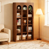 Tribesigns 5-Tier Arched Bookshelf, 70.87-Inch Mid Century Modern Bookcase