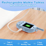 Video Walkie Talkies for Kids Toys - 2 Pack Rechargeable Walkie Talkie with Camera and Screen,Long Range 2 Way Radio for Outdoor Camping Games,Christmas Birthday Gifts for Boys Girls Age 3-12(Blue)