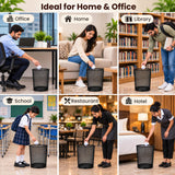 GoodWill Tech Recycling Dustbins - Pack of 2 Metal Mesh Dustbins waster Basket for Home, Office - (Black, Large)