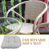 2pcs Portable Chair Cushion Polyester Ergonomic Pad with Fixing Strips