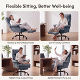 Teddy Fleece High Back Executive Office Chair with Flip Armrests (Grey)