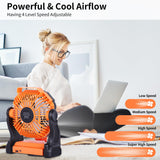 TDLOL Battery Powered Fan，270° Rotating Portable Fan Camping Fan Rechargeable Battery Operated Fan, USB Desk Personal Fan Tent Fan with Hook, Outdoor Fan Camping Fans for Tents,Travel Fan TDLOL