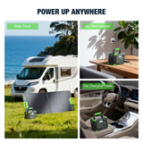 Portable Power Station 300W, GRECELL 288Wh Solar Generator with 60W USB-C PD Output, 110V Pure Sine Wave AC Outlet Backup Lithium Battery for Outdoors Camping Travel Home Blackout