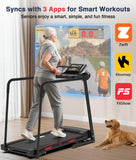 Redliro Walking Treadmill for Seniors Foldable - 400 Lb Capacity Senior Treadmill with Front & Long Handrails, 0%-2% Incline Home Recovery