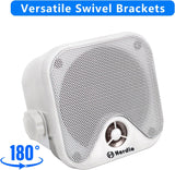 Herdio 4 Inch Heavy Duty Waterproof Boat Marine Box Outdoor Speakers Surface Mounted For Skid Steer