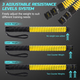 Weighted Cordless Battle Ropes for Home Gym & Apartment with Workout Guide