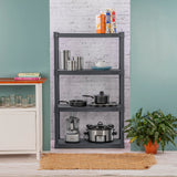 Sterilite 4-Pack 4 Shelf Unit, Heavy-Duty Shelving Storage and Utility Rack - Standing Plastic Organizer Shelves for Kitchen, Bathroom, and Garage