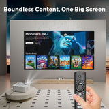 [Official-Apps & 2500 ANSI & 35W Dolby Audio] Outdoor-Projector-4k with WiFi and Bluetooth,AI Movin 2.0 OS Smart Projector,AI Auto Focus HDR10+, Lisowod Portable 4K Proyector for Bedroom/Ceiling/Home