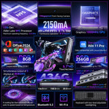 Tylvx Mini PC 5.7" Touchscreen Handheld Computer, N95 up to 3.4GHz, 8GB RAM 256GB SSD, Win 11, Backlit Keyboard, WiFi6 BT5.2, Dual Type-C, HDMI 2.1 DP, Small Portable PC