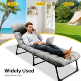Camping Cot for Adults, Heavy-Duty Portable Cot Bed with Mattress and Pillow, Foldable Padded Sleeping Cots for Camping Travel Tent Outdoor & Home Guest, Camp Cot Bed for Guest Travel, Hiking