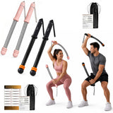 Salario Portable Cordless Battle Ropes – Home Gym Workout Equipment for Intensive Training & Core Strength, Ideal for Home, Office, Travel and Small Spaces(Black & Pink)