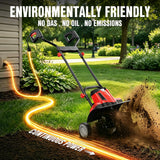 EWORK Electric Tiller for Gardening 10 Amp 14-Inch Powerful Corded Garden Tiller & Cultivators, Brushless Rototiller for Lawn, Soil, Yard