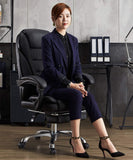 Knjlwa Comfortable Swivel Chair Desk Chairs with Wheels Boss Office Executive Commercial Swivel Chair Ergonomic Swivel Chair Thick Seat Cushion Boss Office Products Adjust Rolling Chair