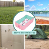 Disney Baby Minnie Mouse Tuckaway Toddler Folding Tub, Converts Shower to Bathtub, Folds to Store, Easy to Clean, Portable Baby Bathtub for Travel, 12M-5Y