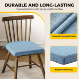 downluxe Indoor Chair Cushions for Dining Chairs, Soft and Comfortable Textured Foam Kitchen Chair Pads