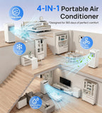 8000 BTU Portable Air Conditioners,Portable AC with Cool, Fan,Dehumidifier,Sleep,24H Timer,Quiet Cooling,Up to 350 Sq.Ft,Air Conditioner for Bedroom,Home,Office,Remote&Window Kit