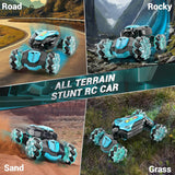 Gesture Sensing Rc Stunt Car,Remote Control Transform Car 2.4ghz 4WD 360° Rotating Drift RC Cars with Lights & Music,Kids Toys for Boys 6-8,Ideas Gifts for Kids Age 5 7 9 10 11 12 Years Old