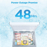 Midea MERC07C4BAWW Chest Freezer, 7.0 Cubic Feet Freezer With Removable Basket, Interior LED Light, Adjustable Temperature, For Kitchen Apartment Office, White
