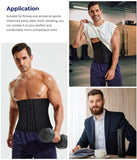 TAILONG Weight Loss Body Shaper For Men Workout Exercise compression Waist Trainer Band Lumber Support Corset (Black, 3XL)