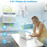 COWSAR 12000 BTU U-Shaped Window Air Conditioner, Saddle Mount Window AC Unit for Large Room, Cools Up to 550 Sq.Ft, 3-in-1 Cool/Dehumidifier/Fan, 24H Timer, Quiet Energy Saving AC, Easy Install