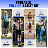 NTIUYOT Pull Up Assistance Bands, Heavy Duty Resistance Band with Handle, Pull Up Bar Assist Bands, Adjustable Height with Feet Straps, Portable Home Gym for Enhanced Strength, Muscle Training