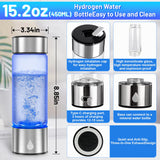 feknunc Hydrogen Water Bottle Generator, Portable Rechargeable Hydrogen Water, Hydrogen Water Ionizer Machine, with SPE/PEM Technology, for Home Office Travel Fitness Drinking