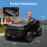 Garvee 24v Licensed Kids Ride on Car, 2 Seater Electric Truck for Big Kids with Parent Remote Control, 3 Speeds, Bluetooth Music, LED Lights for Ages 3-8
