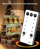 Ecoeve Christmas String Lights, 8 Modes Twinkle Fairy Lights Indoor Outdoor, Remote Control with Timer Function, 66FT 200 LED Warm Glow Hanging Twinkle Lights for Porch