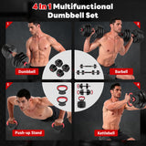 GOIMU Home Gym, M1 Workout Station with 140LBS Weight Stack, Multifunctional Home Gym Equipment with Pulley System for Full Body Strength Training, 54lbs Adjustable Dumbbells